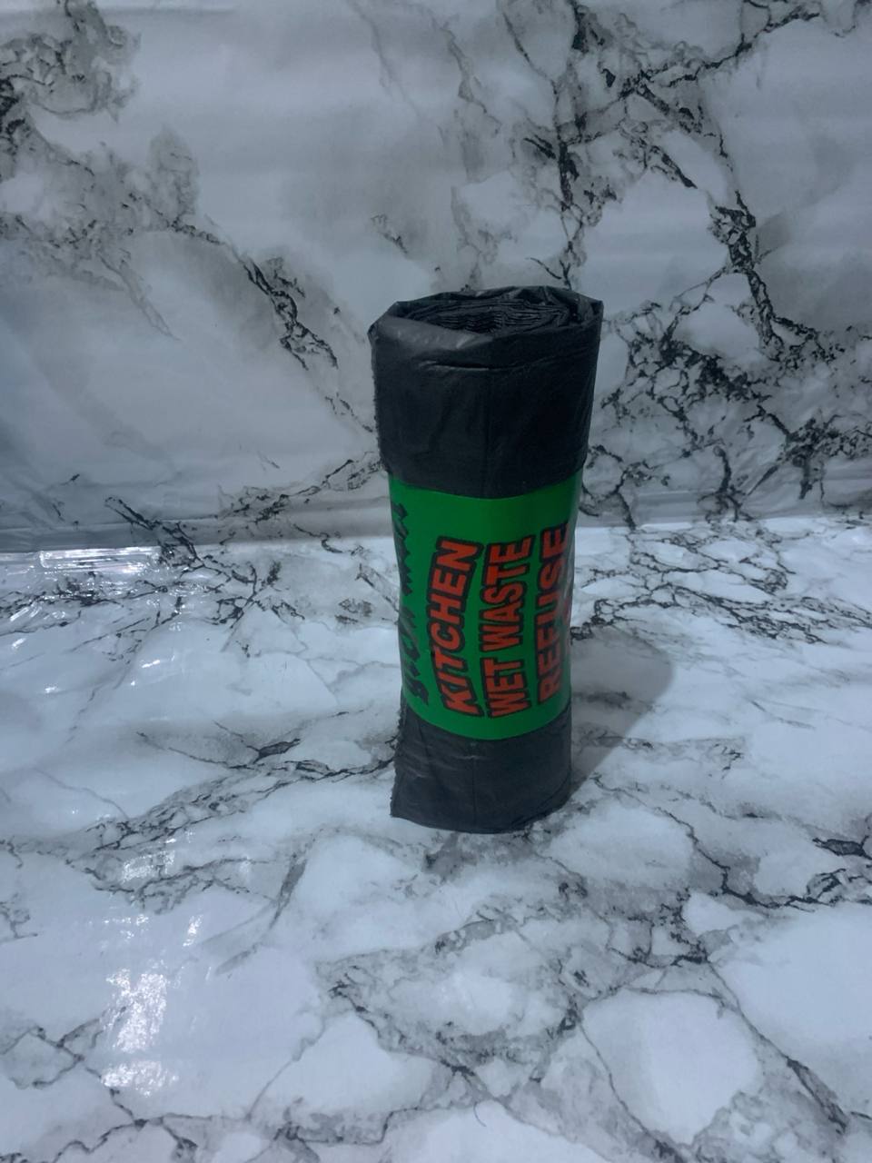 Green label (refuse sacks)