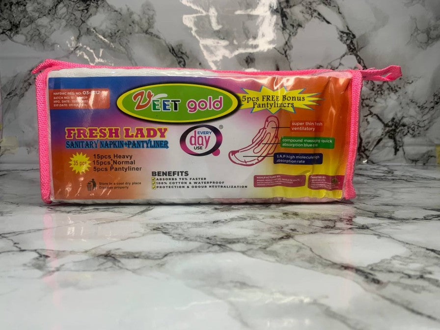 Veet gold sanitary pad (zip)