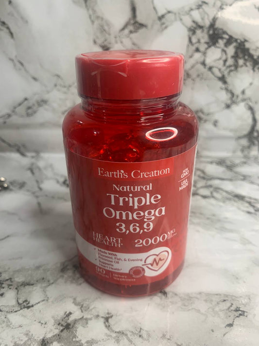 EARTH'S CREATION NATURAL TRIPLE OMEGA 369 1000MG BY 90 SOFTGELS
