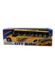 City bus with pop music fetching light