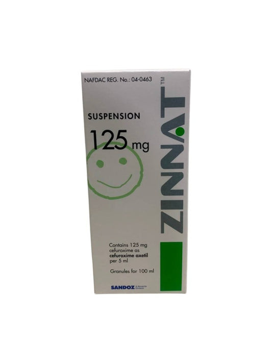 ZINNAT SUSPENSION 125MG/100ML B/S