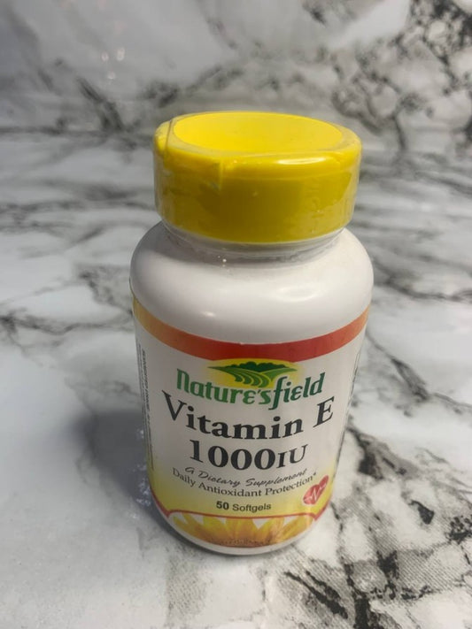 Nature's Field Vitamin E 1000iu by 50 soft gels