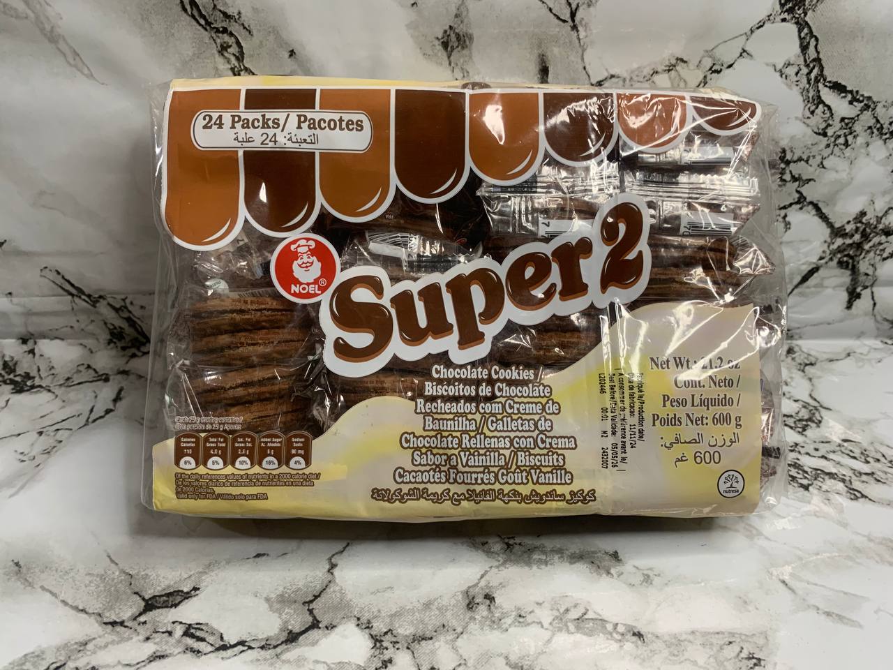 SUPER 2 COOKIES  PACK BY 24